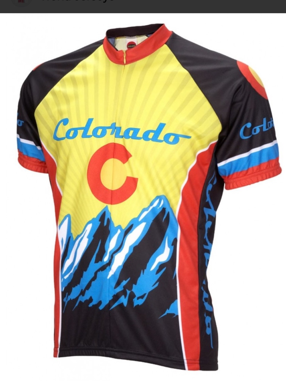 World Jerseys Colorado cycling jersey Color Block Yellow & Black Large